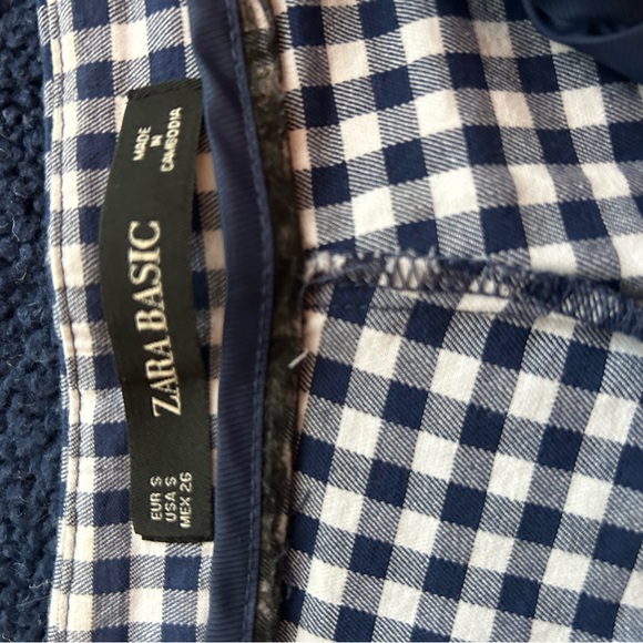 Zara cotton pants. Small. White and blue. - Picture 3 of 3